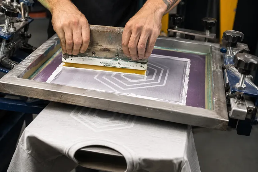 Serigrafia (silk) em produção
